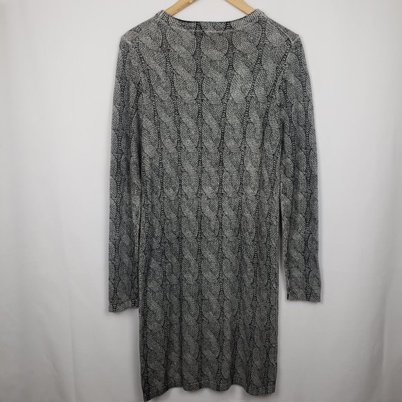 Michael Kors Gray Knit Sweater Dress Chain Print size XS with stretch - Picture 5 of 9
